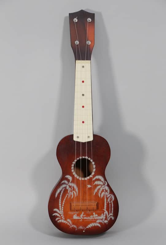 Vintage Harmony Silvertone Soprano Ukulele Palm Tree Stencil image 1