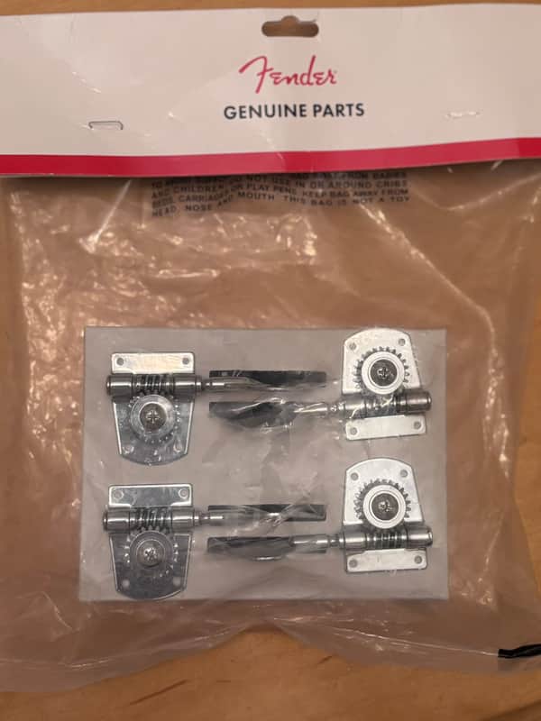 Fender 003-6400-049 Standard / Highway One Bass Tuning Heads (4) 2010s - Chrome - NEW OPEN BOX image 1