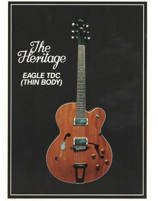 Heritage Guitars-Eagle TDC, promotional print/cut sheet, 1988 image 1