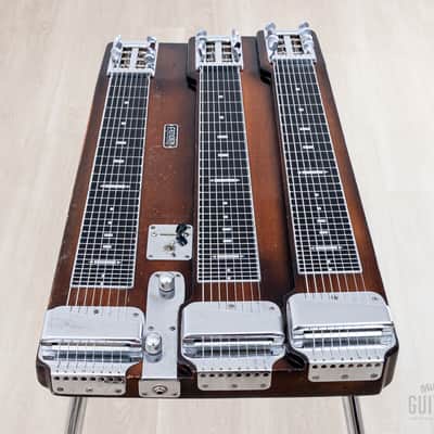 1955 Fender Custom Triple 8 T-8 Vintage Console Lap Steel w/ Tweed Case, Legs image 8