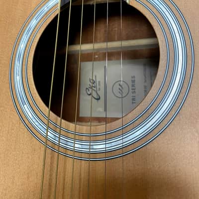Eko TRI Dreadnought Cutaway Acoustic Electric Guitar - Natural image 5