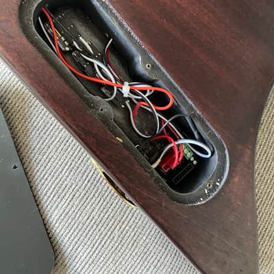 Custom Offset V Bass P/J Pickups with Precision Neck Translucent Dark Red/Maroon Sunburst image 13