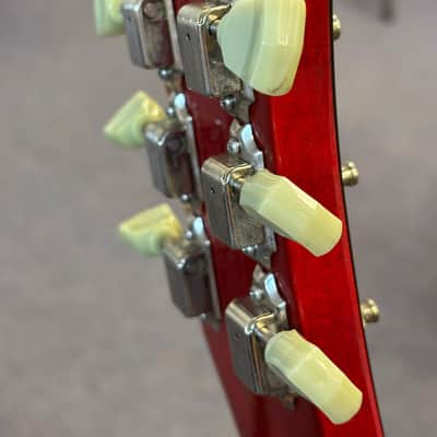 Epiphone Les Paul w/ Bigsby Transparent Red 1997 Electric Guitar image 12