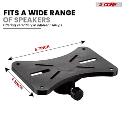 5 Core Speaker Stand Pair Height Adjustable 36" Heavy Duty PA DJ Tripod Studio Monitor Stands image 4
