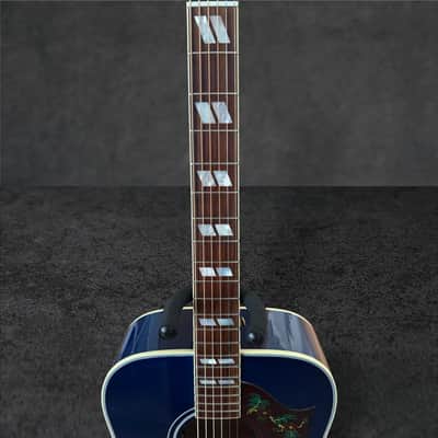 Gibson Custom Shop Dove Quilt Acoustic-Electric Guitar – Viper Blue image 12