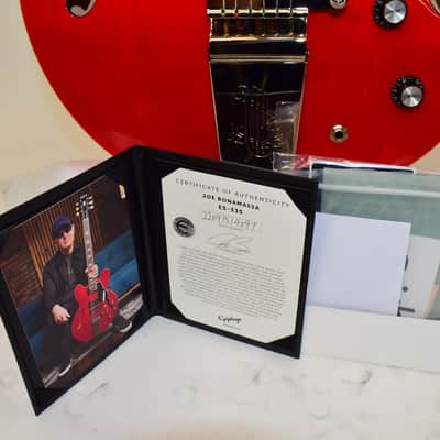 2022 Epiphone Artist Joe Bonamassa Signature 1962 Reissue ES-335 Electric Guitar, Cherry w/ Case - Previously Owned image 3