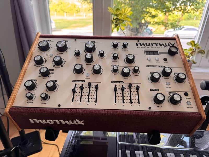 Dreadbox Murmux Adept Edition 8-Voice Polyphonic Synthesizer 2024 - Present - White with Wood Sides image 1