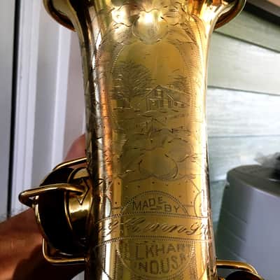 CONN GOLD PLATED ALTO STENBERG PORTRAIT RARE 1929 CHU BERRY FINISH 97% SAX SAXOPHONE ENGRAVING CRISP image 3