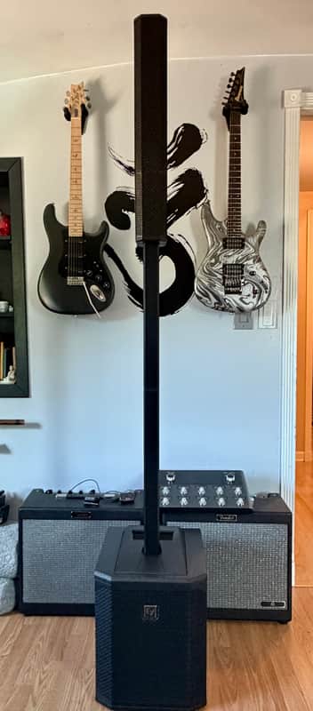 Electro-Voice Evolve 30M Portable Powered Column Loudspeaker System with SW Cover and Short Column Speaker Pole image 1