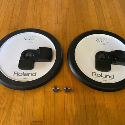 TWO PACK Roland CY-12C Dual-Trigger Cymbal Crash Cymbal Black cy12 c W/Anti Spin image 2