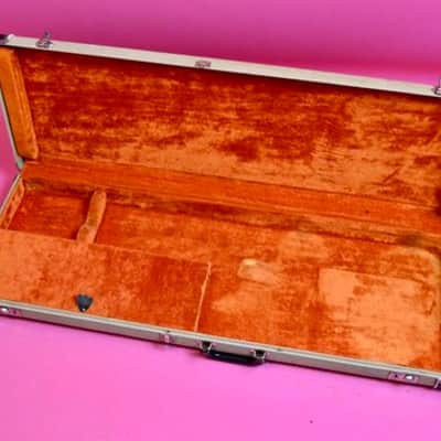 Vintage 1963 Fender Jazzmaster / Jaguar Hard Case - White Tolex - Rare Custom Color Case!  Pre-CBS Strat image 2