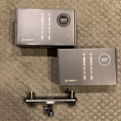 Two Matched Pairs of Lewitt LCT 140 AIR Microphones plus a Rode Stereo Mount image 1