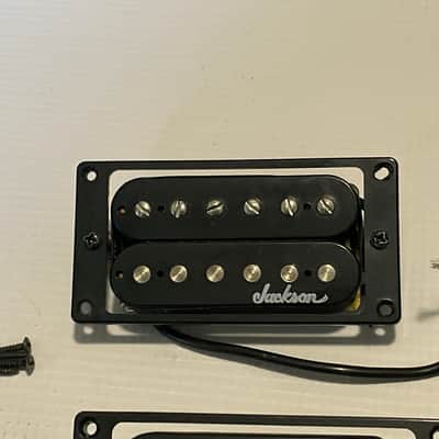 2020 Era Jackson Logo High Output JS24 DKAM Model Black Neck & Bridge Guitar Humbucker Pickup Set image 3