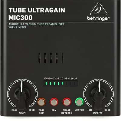 Behringer MIC300 Audiophile Vacuum Tube Preamplifier with Limiter image 1