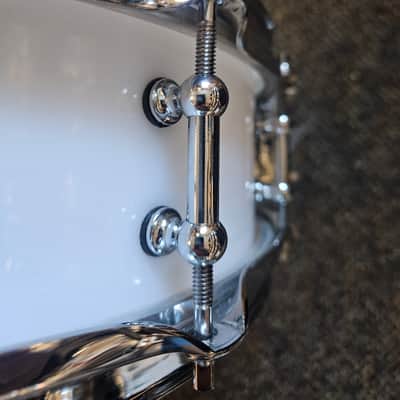 RL Drums White Acrylic 14"x 4" snare drum image 3