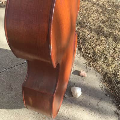 Alcoa ALUMINUM upright bass 1930s Faux wood finish image 6