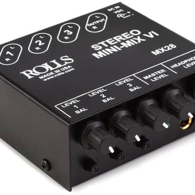Rolls MX28 Stereo Mini-Mix VI 3-channel Stereo Line Mixer image 2