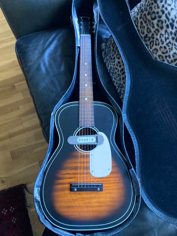 Silvertone S-65 60’s - Sunburst with DeArmond soundhole pickup image 1