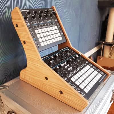 Novation Circuit & Monostation Oak Veneered MDF Dual Stand image 5