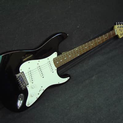 2002 Squier by Fender 20th Anniversary Affinity Strat Black Electric Guitar image 11