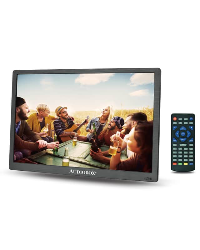 Audiobox Portable 15" LCD TV with HDMI, Monitor HD & Long Battery Life - Entertainment On-The-Go w/Remote Control, Car Charger, Antenna w/Magnetic Base & A/V Cable - RV, Camping, Outdoor Activities image 1