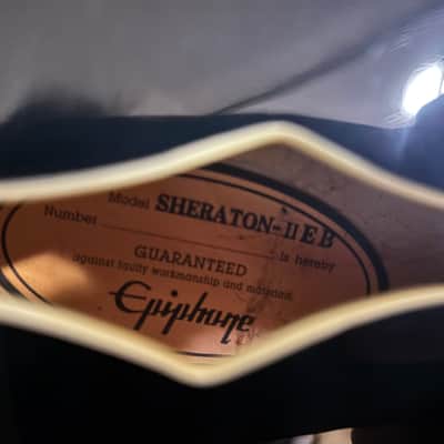 Epiphone Sheraton II Electric Guitar Ebony Circa 2005 image 4