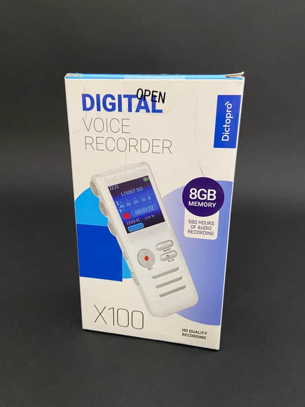 DictoPro x100 - Digital Voice Activated Recorder - Easy HD Recording of Lectures and Meetings image 1