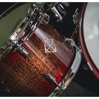 Dixon PODAX320-02-RF-CR Artisan Walnut/Maple Shell Set 20x15BD/12x9TT/14x12FT 2,3mm Steel Hoop image 2