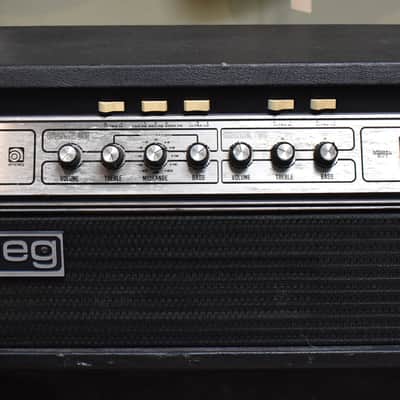 1970s Ampeg SVT Curved Line 300-Watt Bass Amplifier Head Black image 1