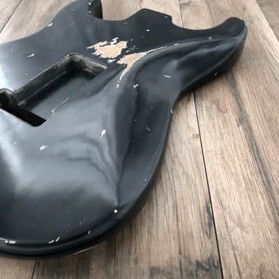 FRANCHIN Mercury guitar body Heavy Relic Aged Black 100% Nitro Lacquer HSS Light Weight Poplar Stratocaster-Strat-S-Style Made in Italy - Stock piece #22990626 image 10