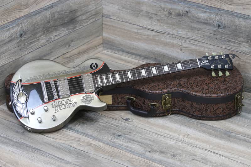 One Of A Kind! Gibson Les Paul Custom Harley Davidson in Silver image 1