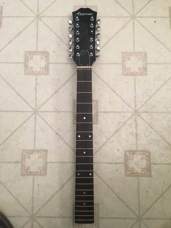 Epiphone 12 string neck Mahogany stained maple image 1