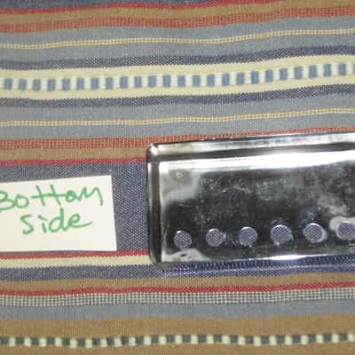 used (light medium relic'd) genuine Gibson PRPC-015 Chrome Bridge Humbucker Cover - BRIDGE pole spacing: 52mm -- 2 and 1/16 inch image 18