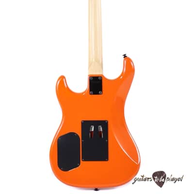 Kramer Pacer Vintage Reissue Floyd Rose Guitar - Orange Burst w/ Tiger Stripe image 10