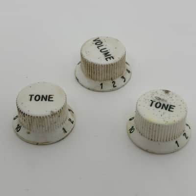 1954 Style Fender Stratocaster / Strat Short Skirt Bakelite Knobs Set - 54 - Aged - Relic - Extremely Rare! image 6