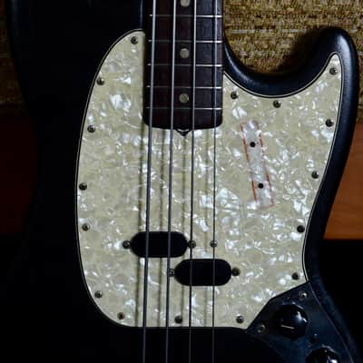 1969 Fender Mustang Bass Black Refin image 12