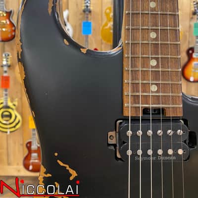 CHARVEL Pro-Mod Relic San Dimas Style 1 HH FR PF, Pau Ferro Fingerboard, Weathered Black image 14