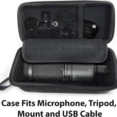 Padded Microphone Case USB with Windscreen and Small Cable Accessories, Case Only image 3