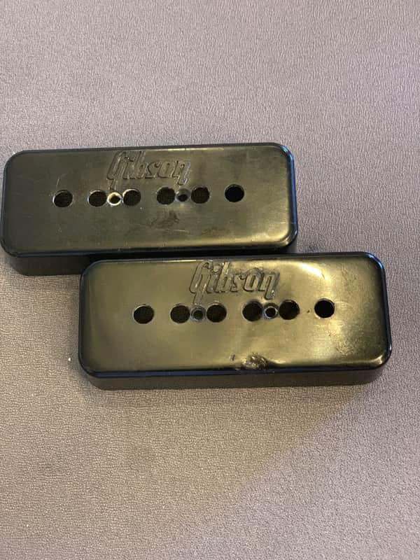 Gibson P90 pickup covers pair 1972 - Black image 1