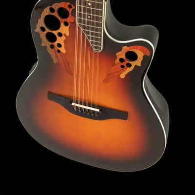 Ovation 2758AX-NEB-G Pro Series Standard Elite 12-String Deep Contour Acoustic-Electric Guitar New England Burst image 9
