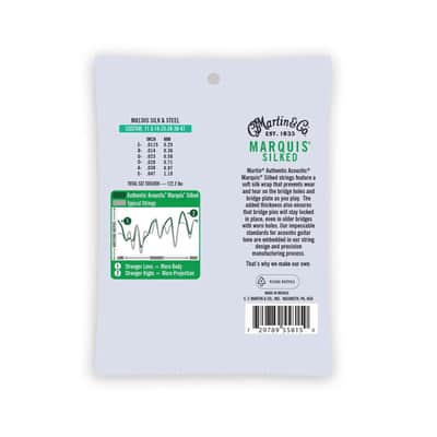Martin MA130S Authentic Acoustic Marquis Silk and Steel Custom Acoustic Guitar Strings. 11.5-47 image 2