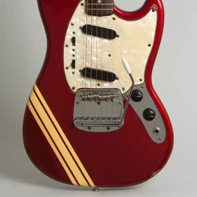 Fender Competition Mustang Solid Body Electric Guitar (1973), ser. #436903, original grey hard shell case. image 3