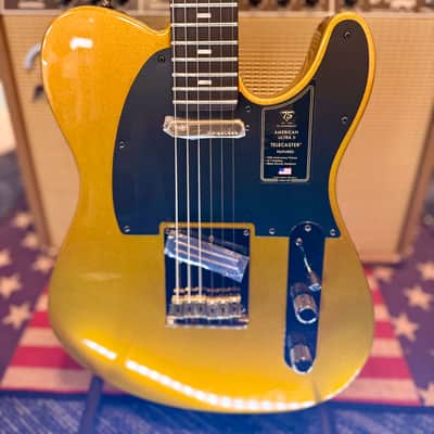 Fender 75th Anniversary American Ultra II Telecaster, Ebony Fingerboard, Liquid Gold image 6