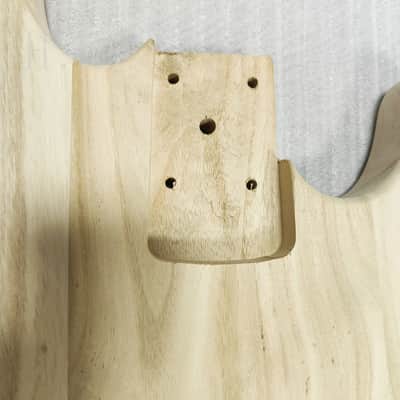 Unfinished DIY Project Paulownia Wood Jazz Bass Style Body image 6