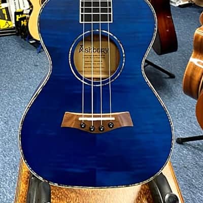 Ashbury AU-18 Tenor Ukulele & Gig Bag Blue image 1