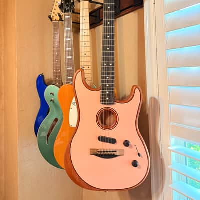Shell Pink Fender American Acoustasonic Stratocaster image 1