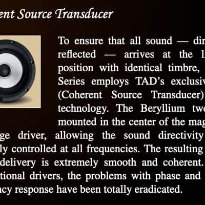 Pioneer TAD CST 6001, S-1ex, S-2ex, S-7ex, TAD compact evolution one image 14