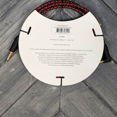 Pig Hog PCH10PLR 10ft Tartan Plaid Straight to Right Angle Instrument Cable image 2
