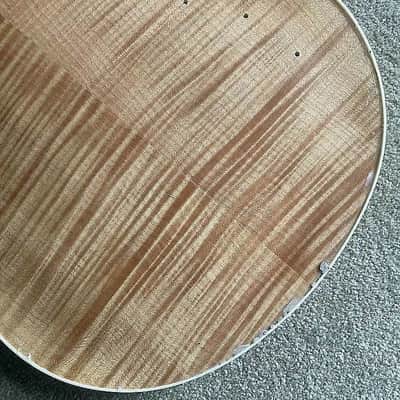 Custom Tiger Maple Top Guitar Mahogany Body and Neck, Rosewood Fingerboard Fretboard Set image 6