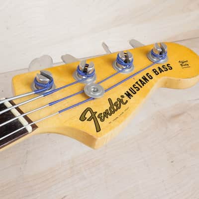 Fender Mustang Bass 1975 Sunburst Vintage USA Short Scale Bass w/ OHSC image 7